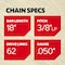 Oregon Chainsaw Chain, AdvanceCut 91PX, 3/8 in Low Profile, .050 Gauge, 62 Drive Links 91PX062 - alternate 6